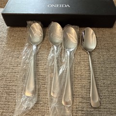 Silverware Set, Satin Sand Dune Everyday Flatware 4-Piece Teaspoons Set, Service