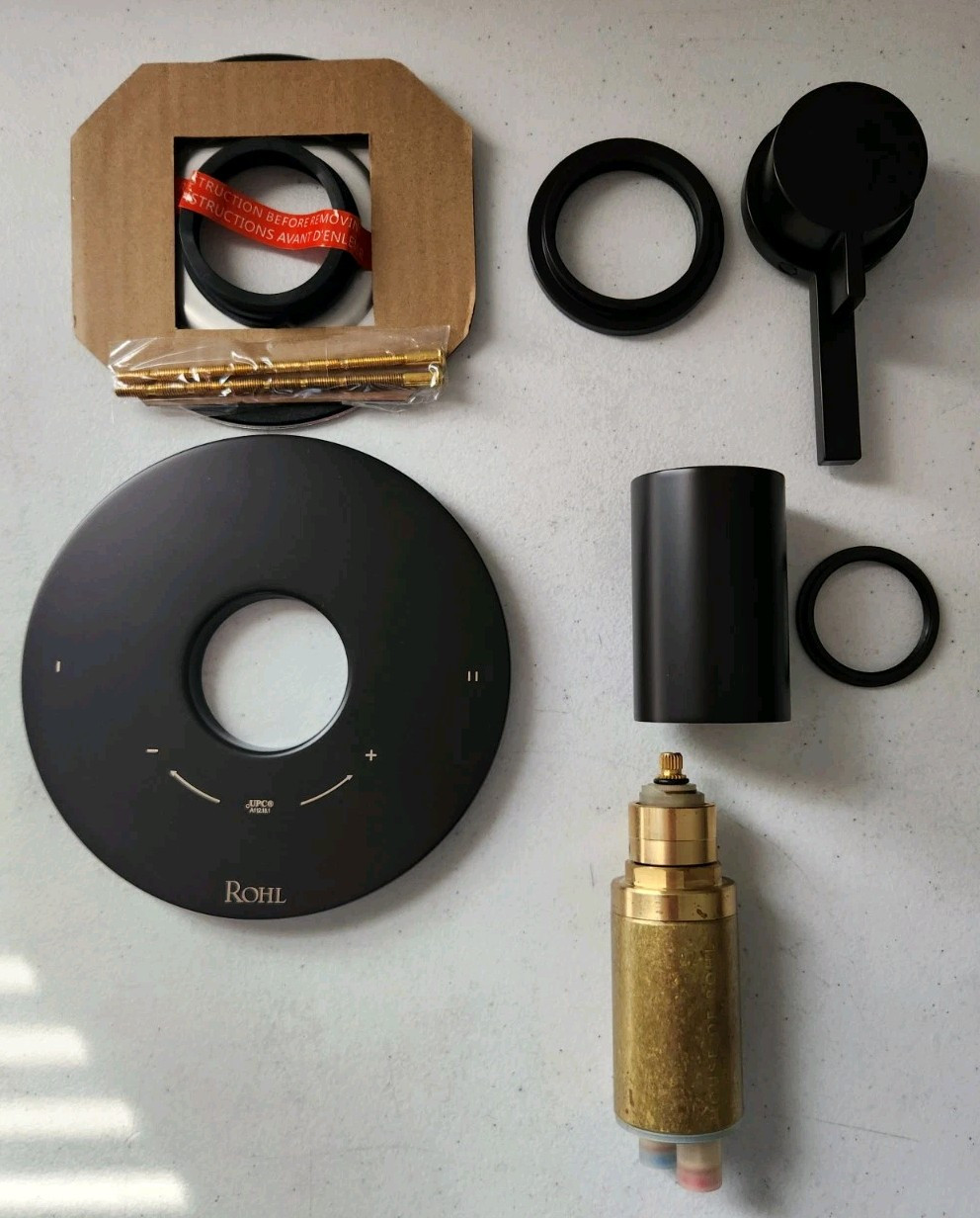 Rohl TLB44W1LMTCB Lombardia Two Function Thermostatic Valve Trim, Tuscan Brass gallery