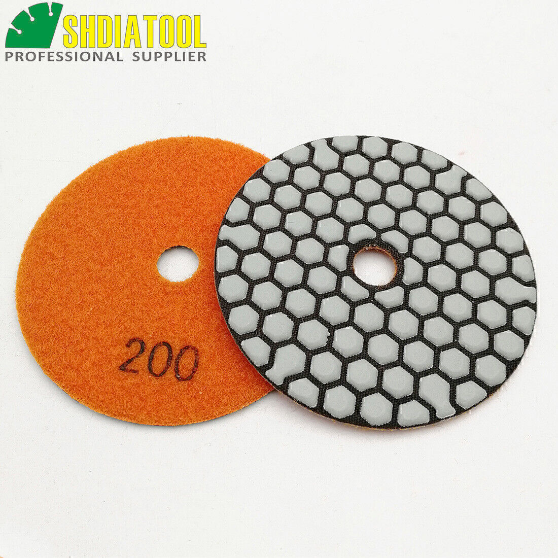 SHDIATOOL Diamond Polishing Pads 4" Granite Marble Tile Sanding Discs 5/8 Backer gallery