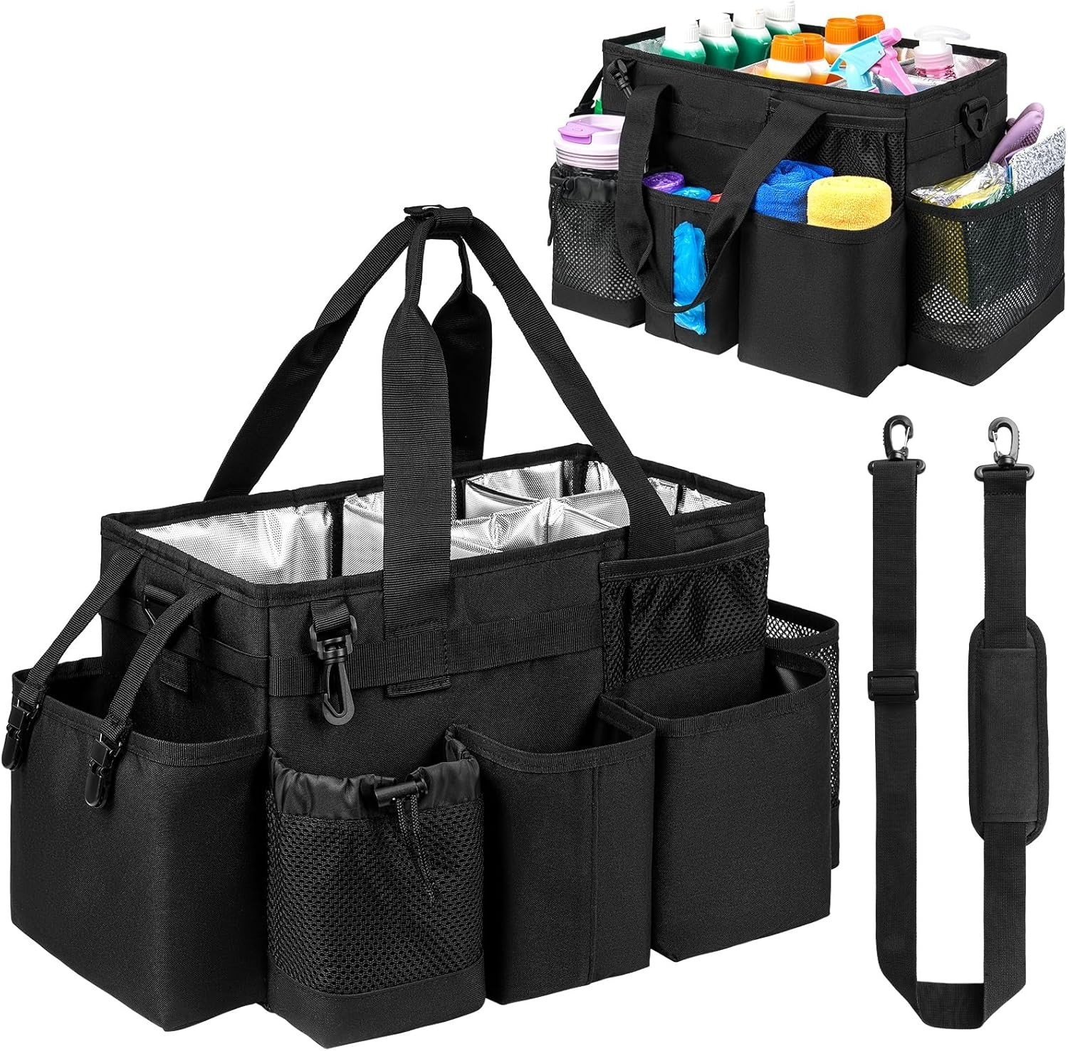Cleaning Caddy,Cleaning Bag for Housekeepers,Cleaning Supplies Organizer with... gallery