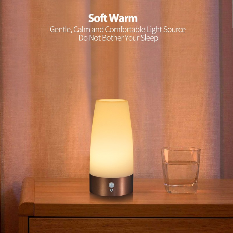 Betus Motion Sensor Night Light - Retro Bedside Table Desk Lamp 2 Sensored Modes gallery