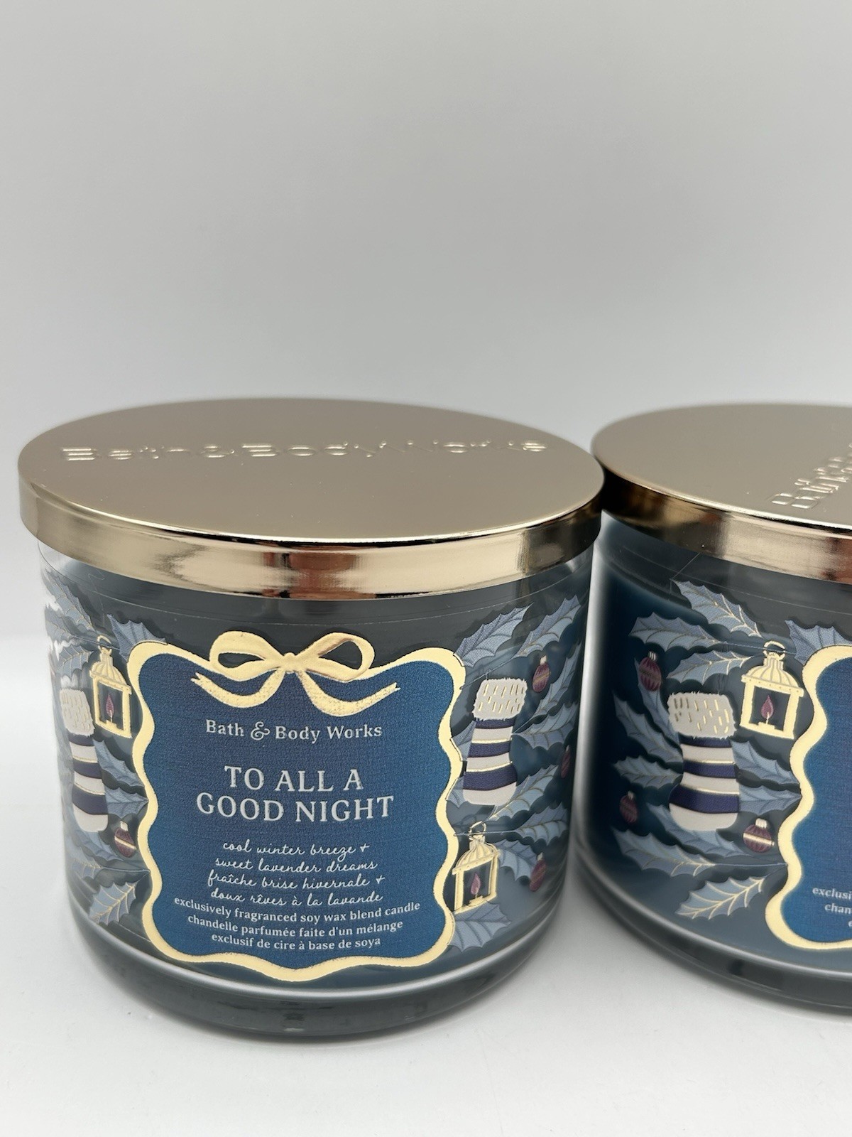 2 Pack Bath & Body Works 3 Wick To All A Good Night Candle 14.5oz SET 2 CANDLES gallery