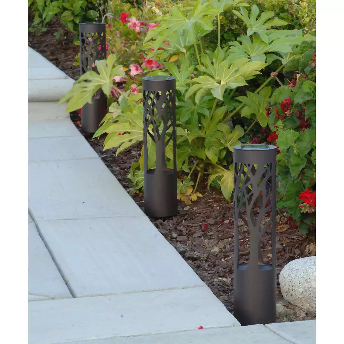 Tommy Bahama, 6 Pk - Solar LED Path Garden Patio Landscape Bollard Lights gallery