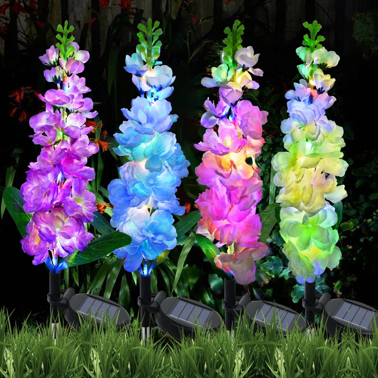 28 LED Solar Garden Decor Outdoor Flowers Lights Stake Wedding Yard Patio Lawn gallery
