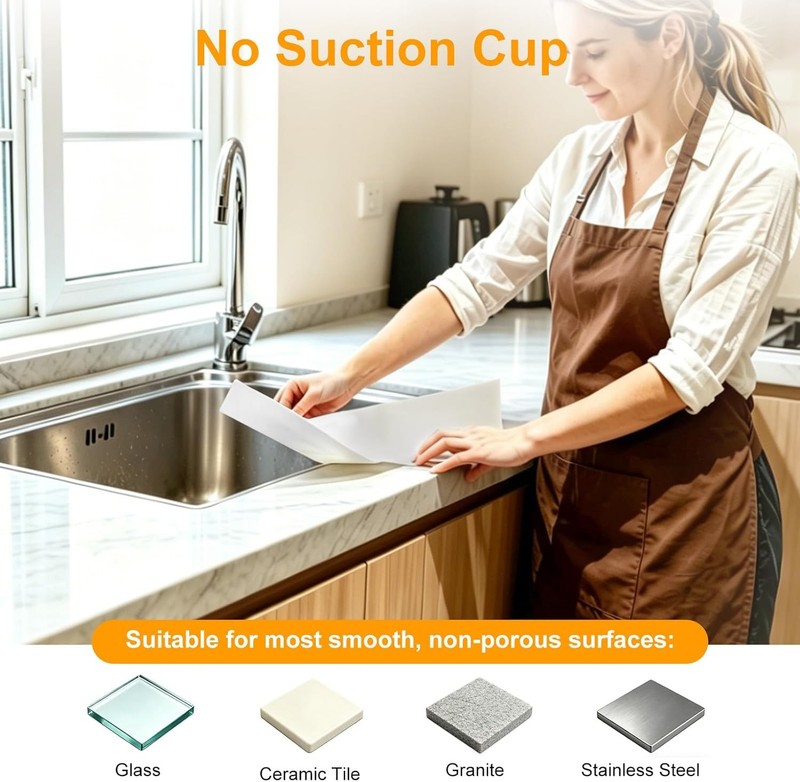 EEEKit 20" Silicone Sink Splash Guard – No Suction Cup Water Splash Protector gallery