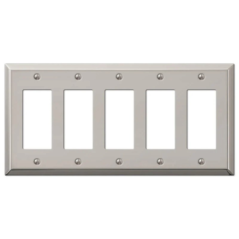 Electrical Switchplate Outlet Cover Century Brushed Nickel Single Double Triple gallery