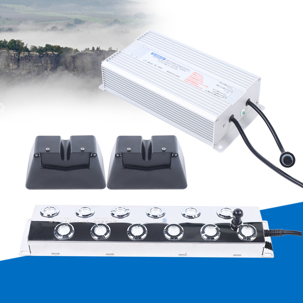 Waterproof 12 Head Ultrasonic Mist Maker Pond Fogger Mister Machine with 2 Buoys gallery