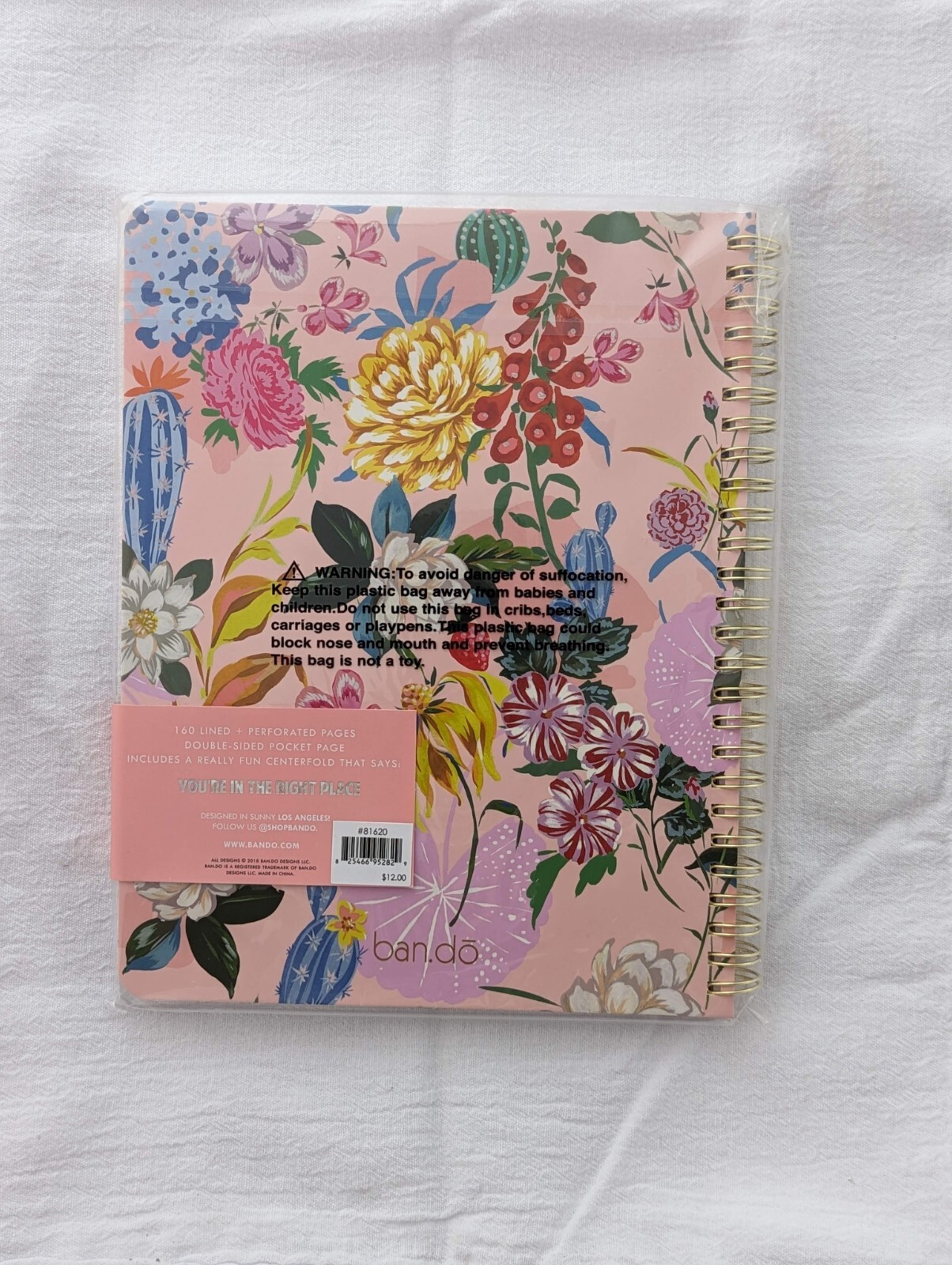Spiral Notebook ban.do Rough Draft Mini Notebook 9" x 7", Garden Party gallery