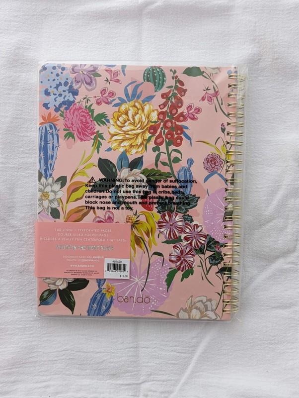 Spiral Notebook ban.do Rough Draft Mini Notebook 9" x 7", Garden Party gallery