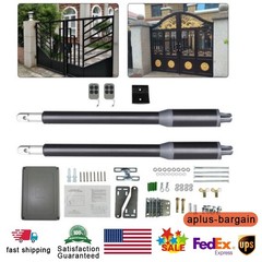 24V DC Dual Swing Gate Opener Automatic Gate Opener Kit Heavy Duty Up to 650lbs