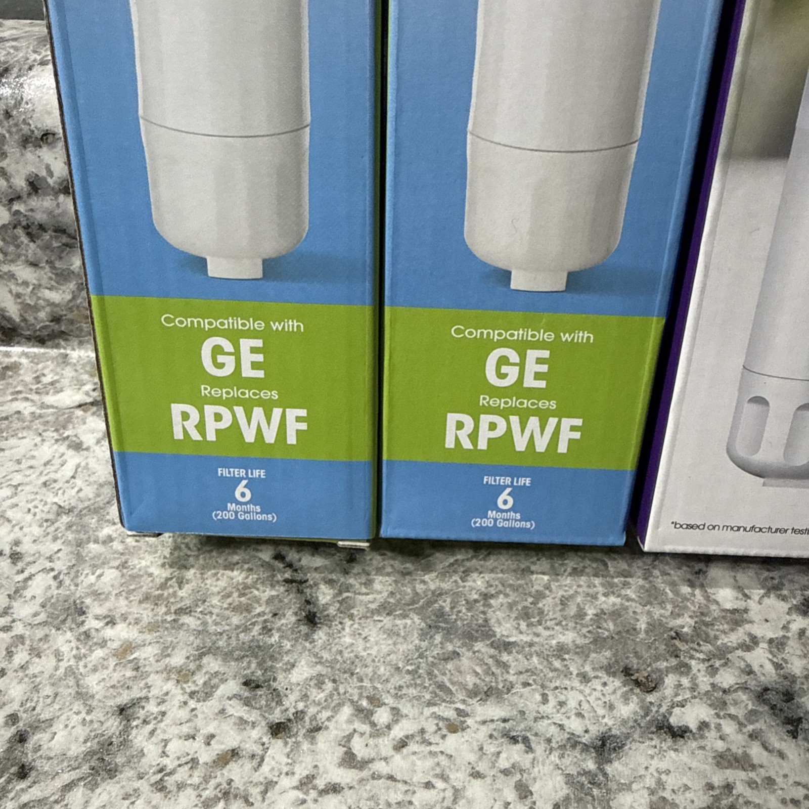 Ge Model RPWF 6months 200 gal (4) Great Value Refrigerator Water Filter Replaces gallery