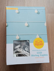Sun Squad LED String Lights 10CT Indoor Outdoor Weather Resistant White Bulb 9FT