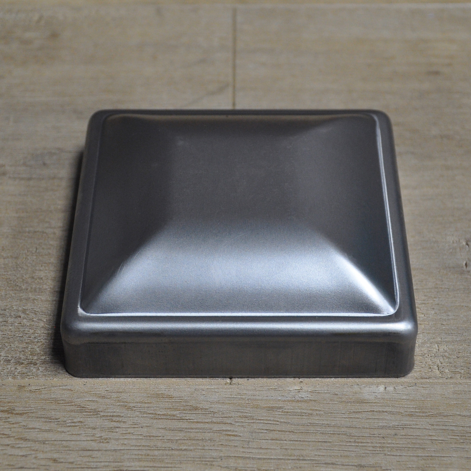 4" Post Cap Pressed Dome Steel Metal Square for Gate Fences | 10 Pack gallery