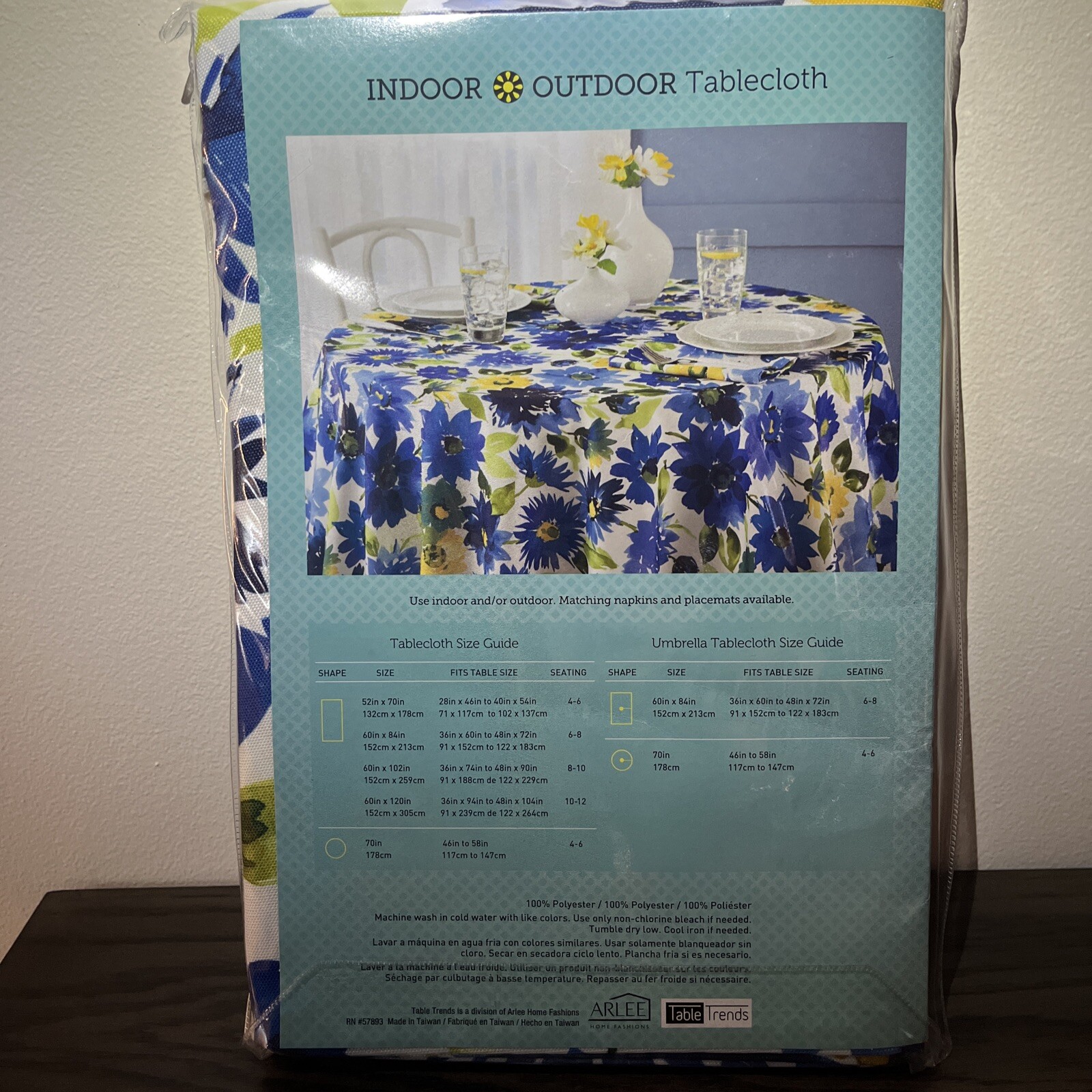 Spillproof Spring/Summer Heavyweight Fabric Indoor Outdoor Tablecloth Outdoor... gallery