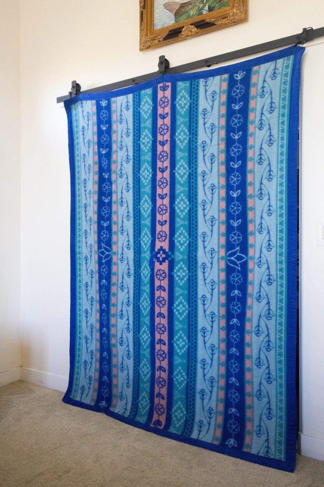 Defective 8th Generation Salish Kootenai Tribal Wool Blanket (63 in x 81 in) gallery