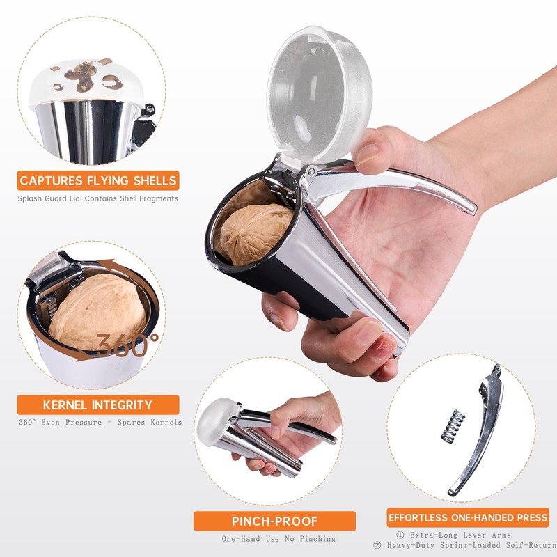 Nutcracker: Effortlessly Cracks Large to Medium Nuts, Heavy Duty Nut Cracker ... gallery