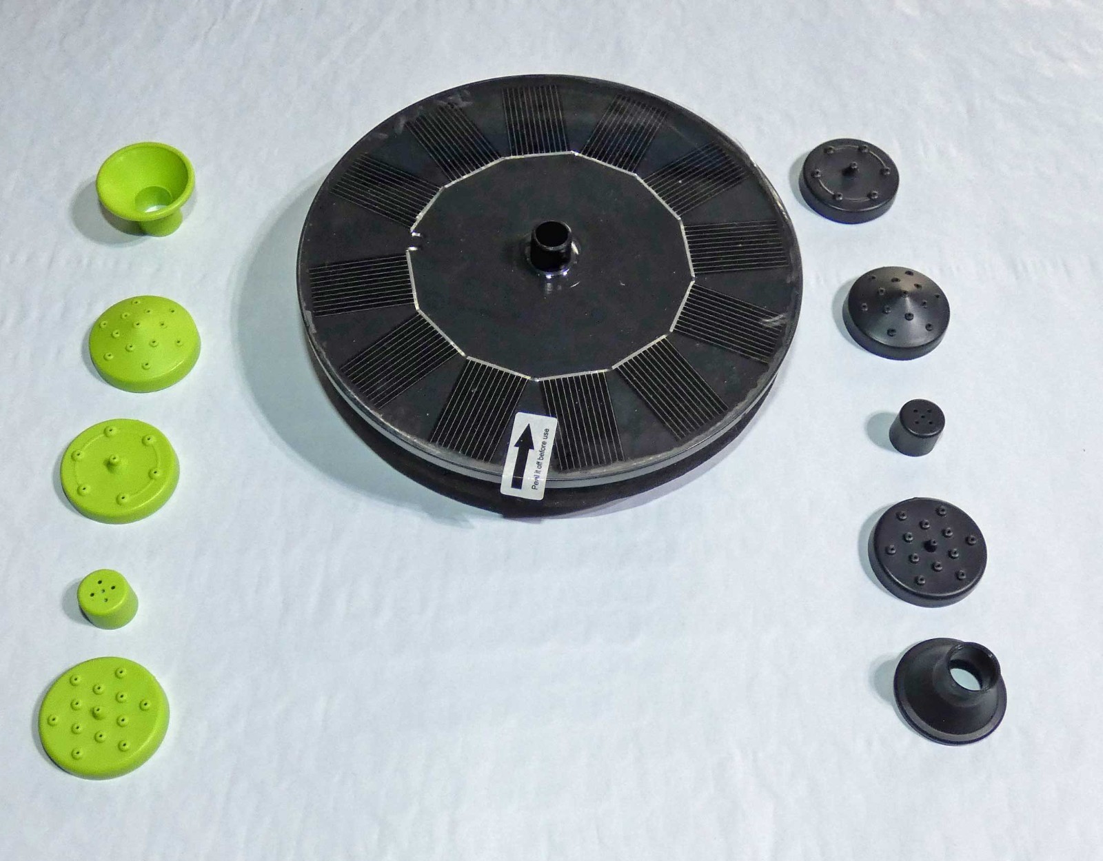 New Solar Powered Bird Bath or Pond Fountain with 4 Nozzles Free US Shipping gallery