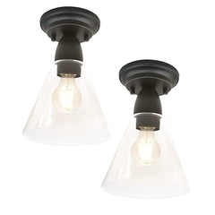 2Pack Semi Flush Mount Light with 2XLED Bulb Porch Pendant Light Fixtures