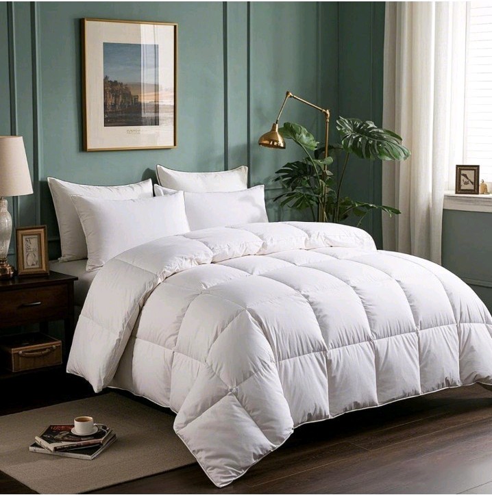 Serta Goose Feather Down Fiber Comforter King Size - 100% Cotton Duvet I gallery