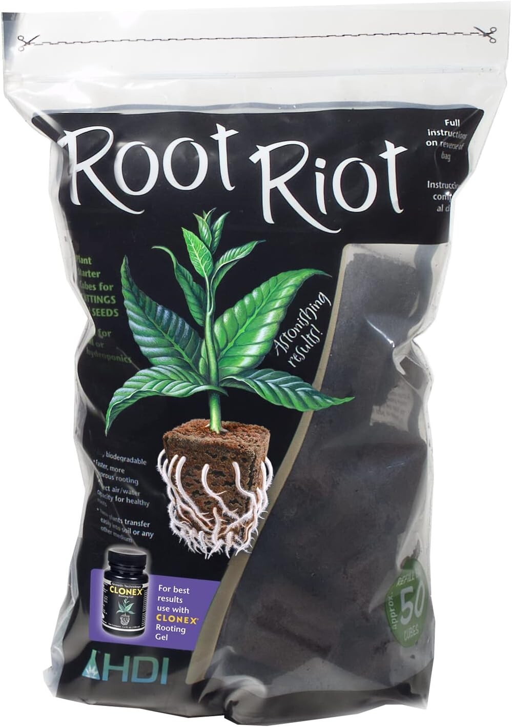 50 Count Root Riot Replacement Cubes - Optimal for Seed and Cutting Propagation gallery