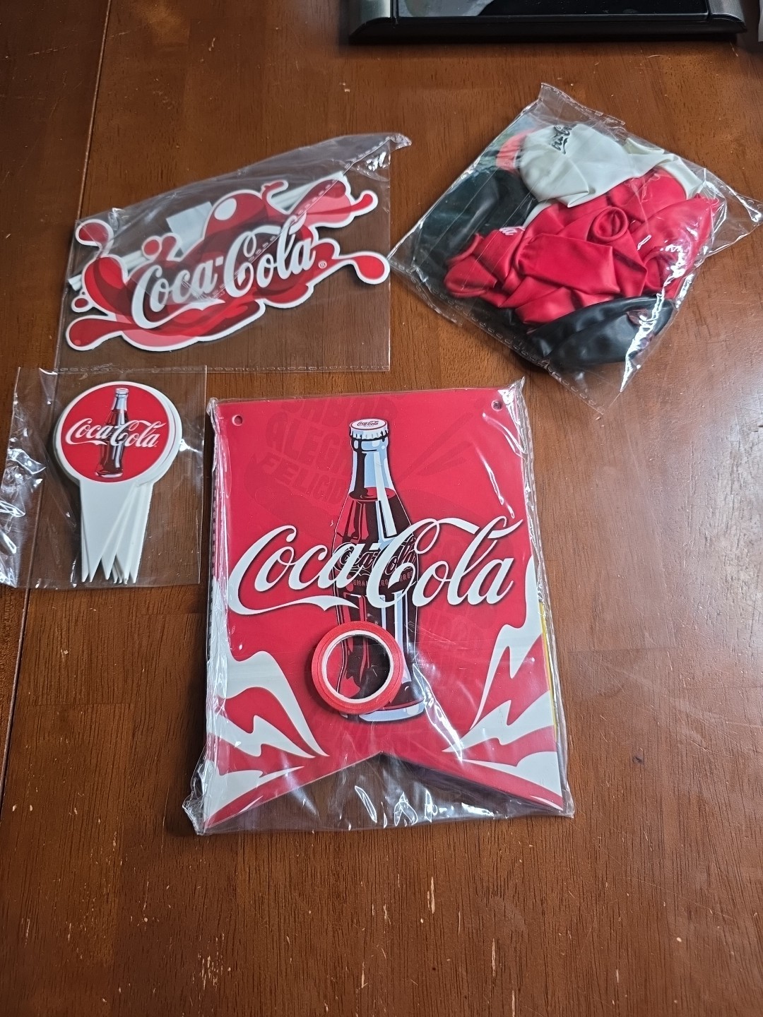 Coca Cola theme party Banner Balloons Cupcake Toppers Cake Topper BD1 gallery