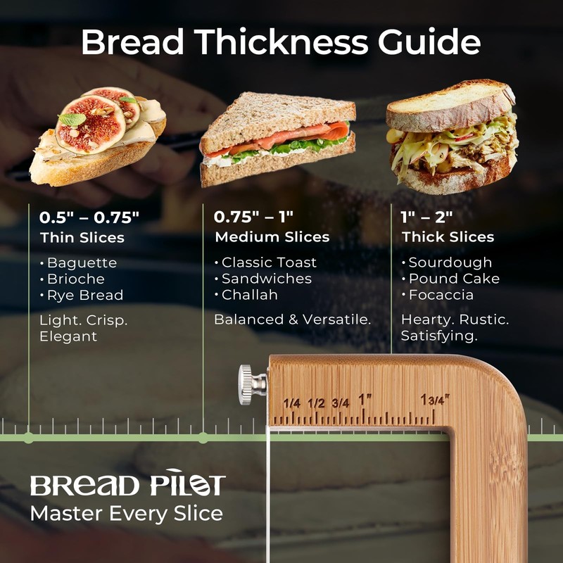 Sourdough Bread – Extra Large Bread Slicer for Homemade Bread with Thickness ... gallery