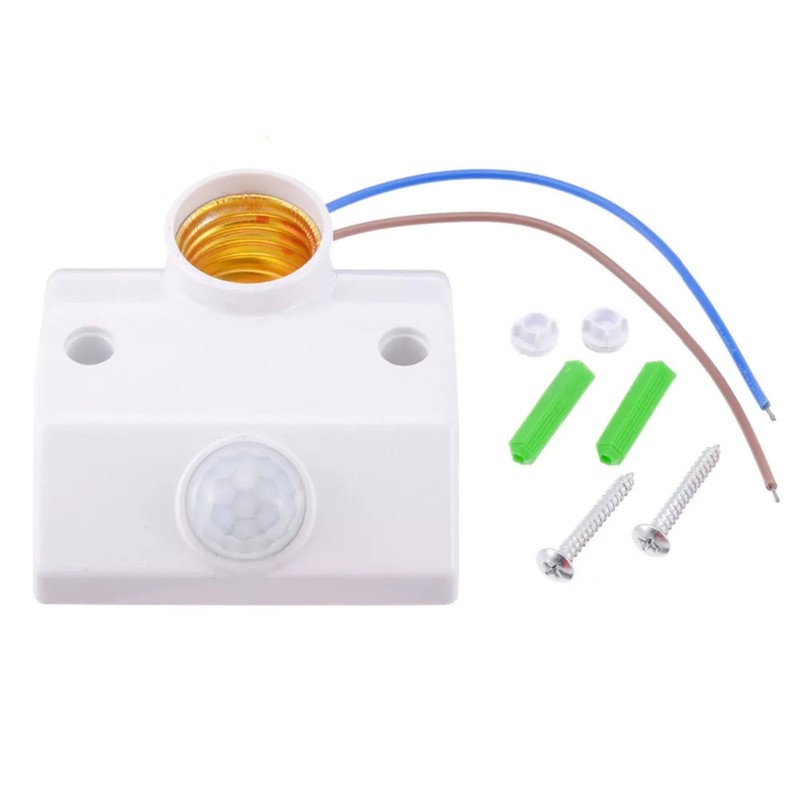 IP44 Auto Human Motion Sensor Detector Bulb Light Lamp Base Holder AC110-240V gallery