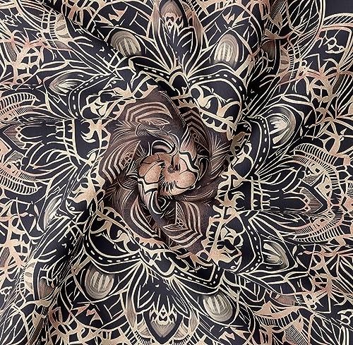 Boho Mystic Mandala Wall Hanging - Ethnic Vintage Bohemian 40"L x 30"W Black gallery