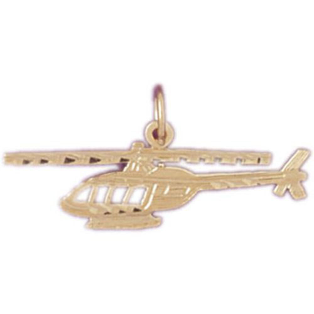 Helicopter Charm Pendant 14k Gold (1 Gram) gallery