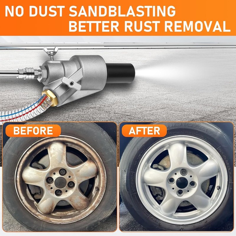 Professional Dustless Sand Blasting Kit for Graffiti & Rust Removal - 5000 PSI gallery