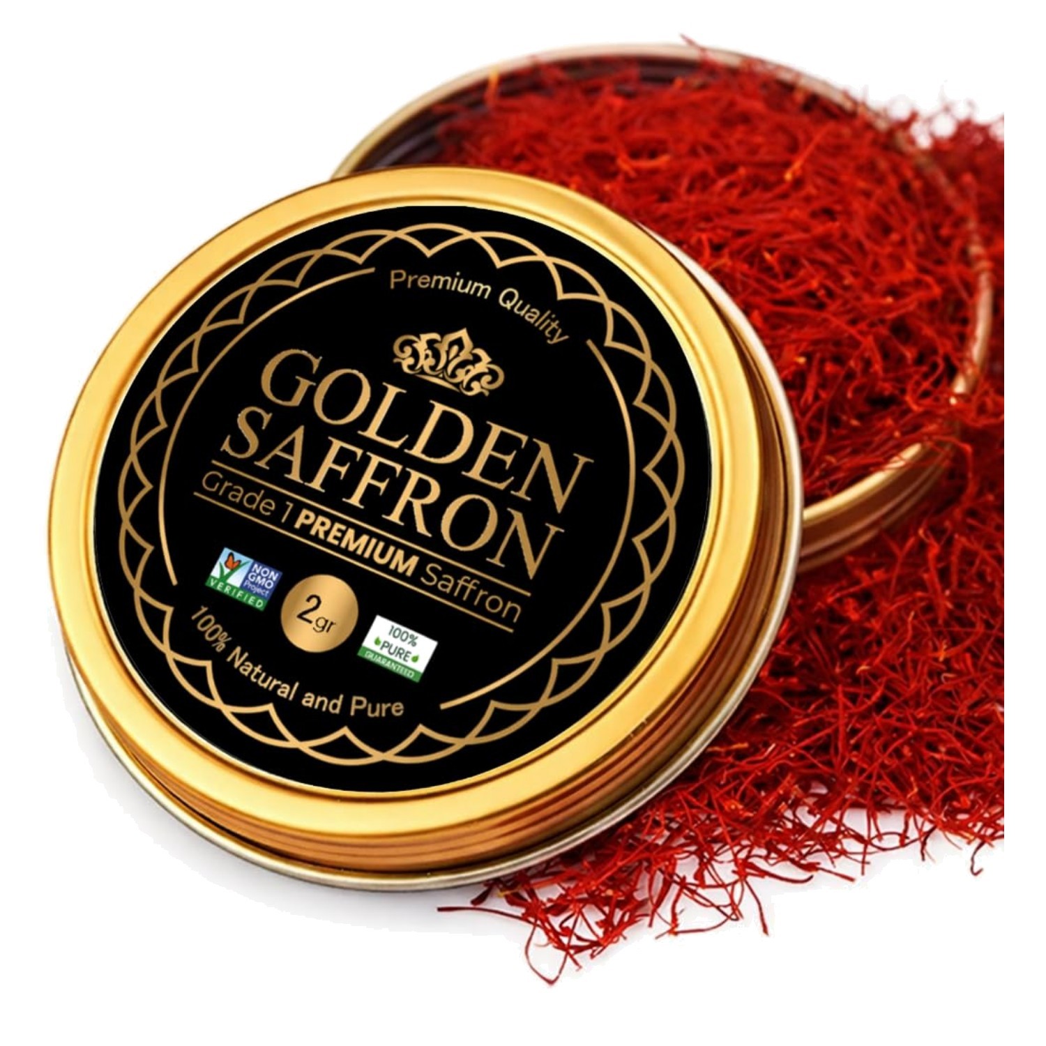 Finest All Red Saffron Threads 2g - Organic Super Negin for Gourmet Cooking gallery