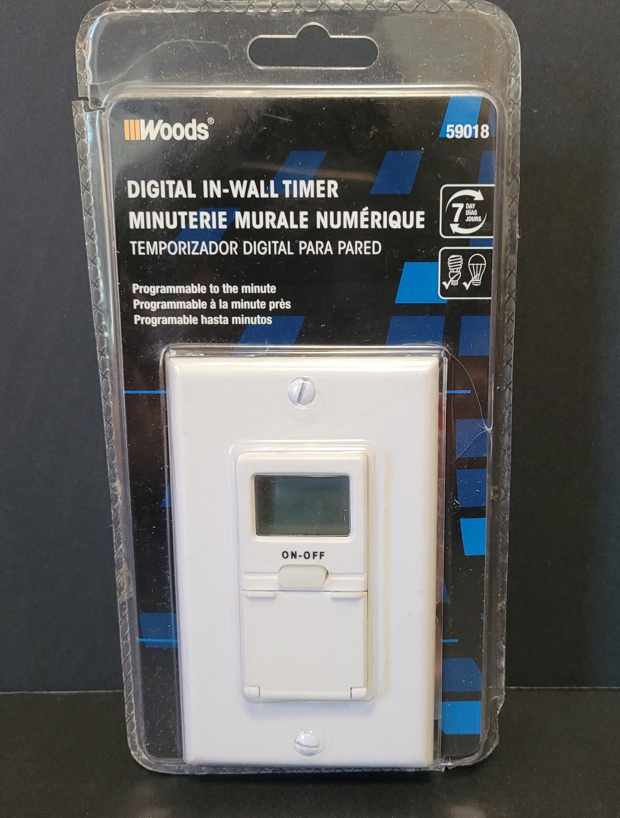 Woods 7-Day Digital In-Wall Timer - White Model #59018 gallery