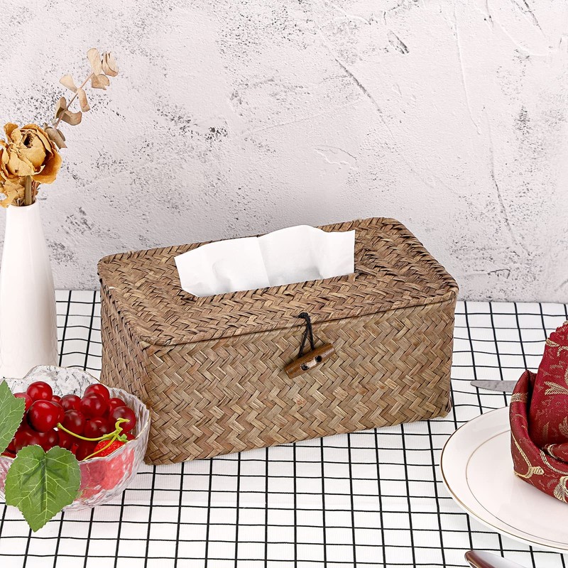 Tissue Box Cover Rectangle Tissue Box Seagrass Tissue Box Holder Woven Tissue Ho gallery