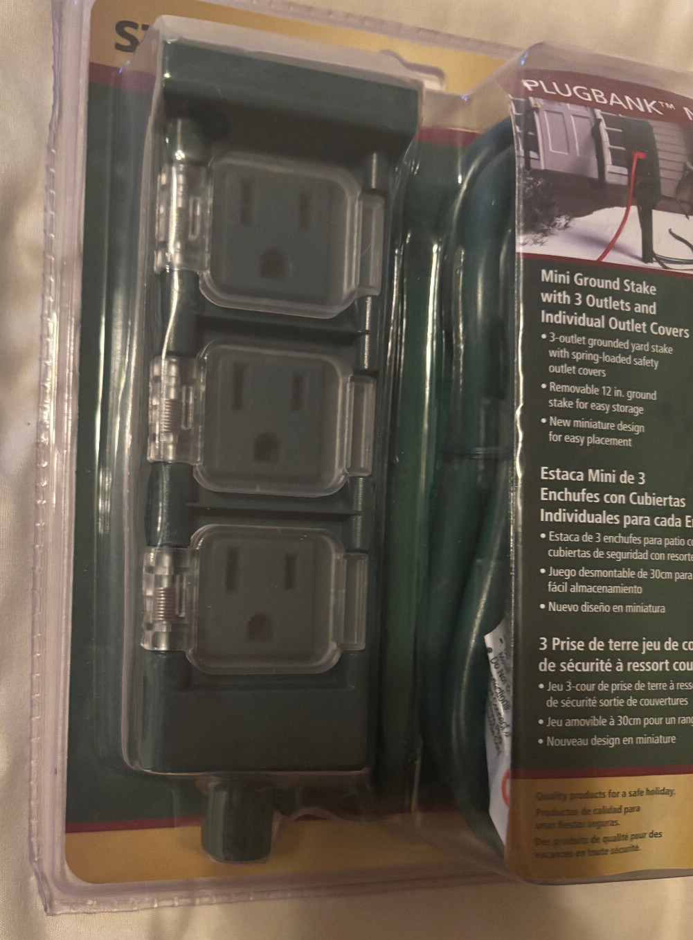 New Stanley Outdoor Plug Bank Mini 3-outlet 6 ft grounded power cord gallery