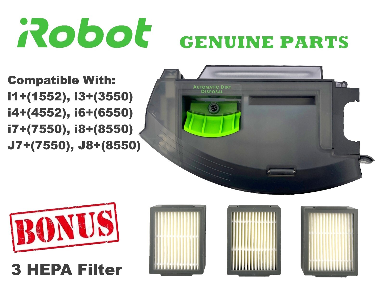 GENUINE iRobot Roomba Dust Bin w/Automatic Dirt Disposal for i3+ i4+ i7+ j7+ j8+ gallery