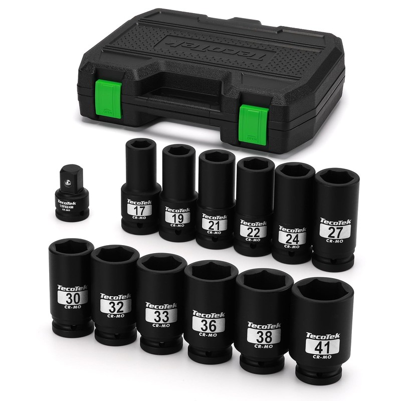 3/4" Drive Deep 6Point Impact Socket Set, 13Piece Jumbo Assortment, CrMo, Met... gallery