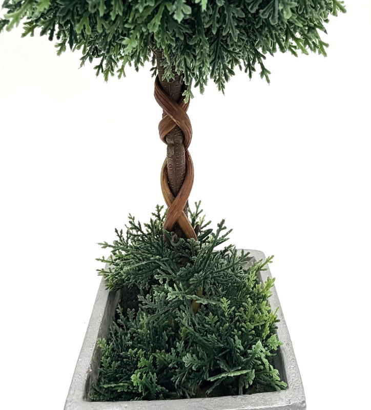Artificial Topiary Tree Twisted in Pot Faux Plant Home Decor Greenery Pre Owned gallery