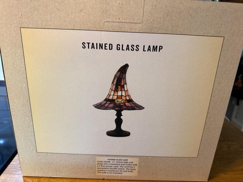 Cracker Barrel Exclusive Witch Hat Lamp | Stained Glass Lamp | In Hand Ships Now gallery
