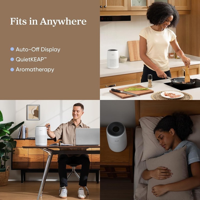 LEVOIT Air Purifiers for Bedroom Home Dorm, AHAM Verified, 3-in-1 Filter Cleaner gallery