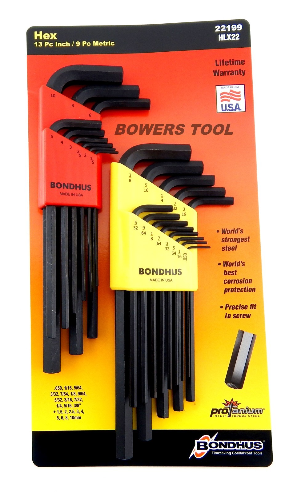 Bondhus 30pc Hex & Torx L Wrench Set Metric SAE Standard Inch USA 22199.31834 gallery