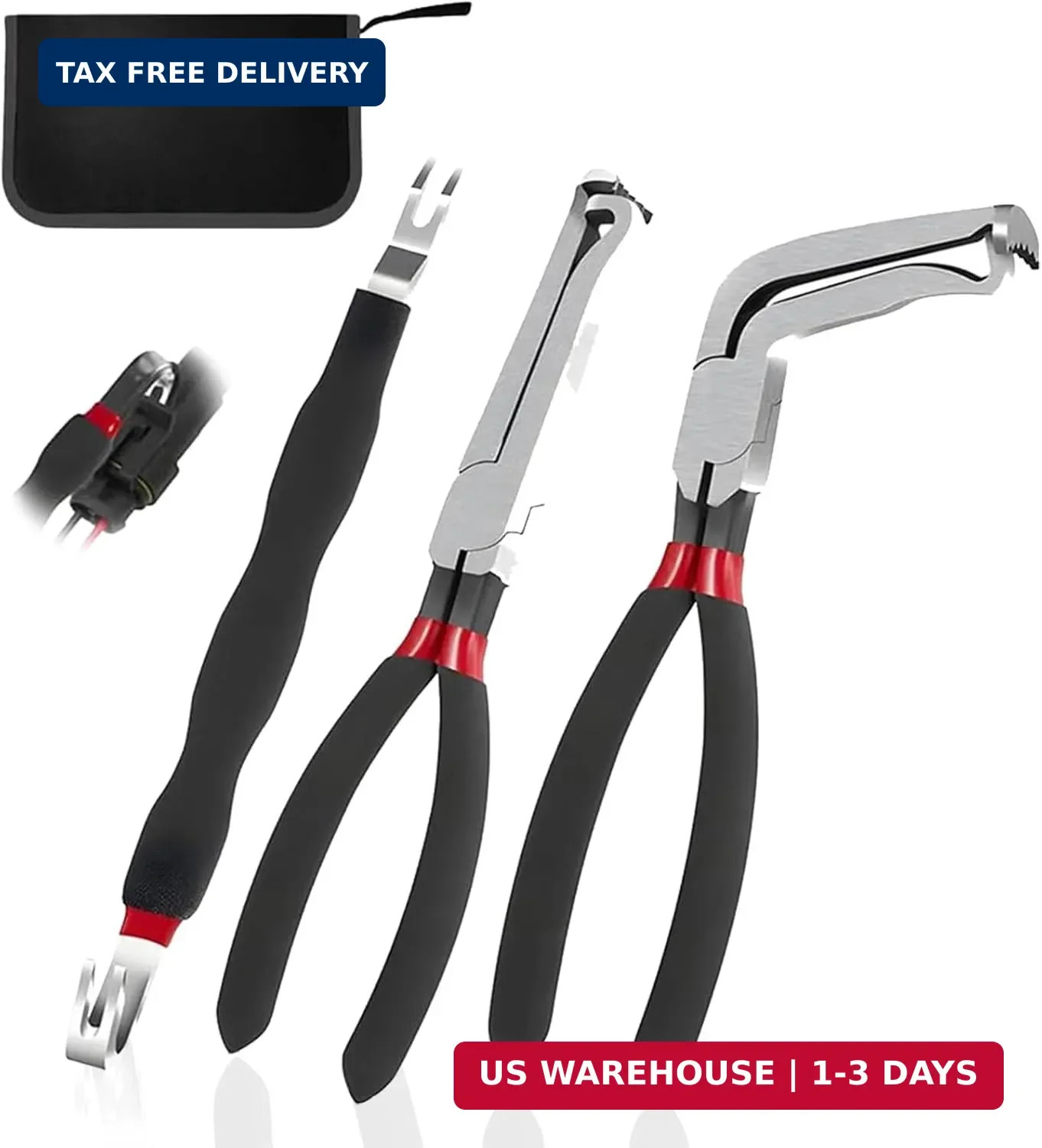 3Pcs Electrical Disconnect Pliers, Electrical Connector Removal Tool for Cars, A gallery
