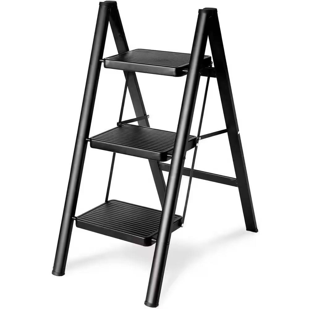 Double Elite Reach 35 In. H 3 Ft. Step Folding Laddersturdy 330 Lbs. Capacity Fu gallery