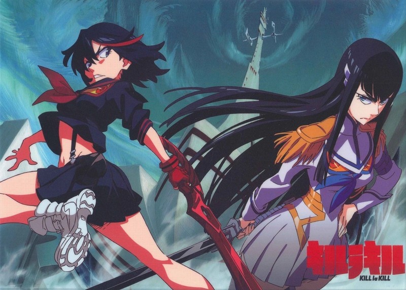 Kill La Kill Ryuko Matoi & Satsuki Kiryuin Anime Poster print 11"x17" home decor gallery