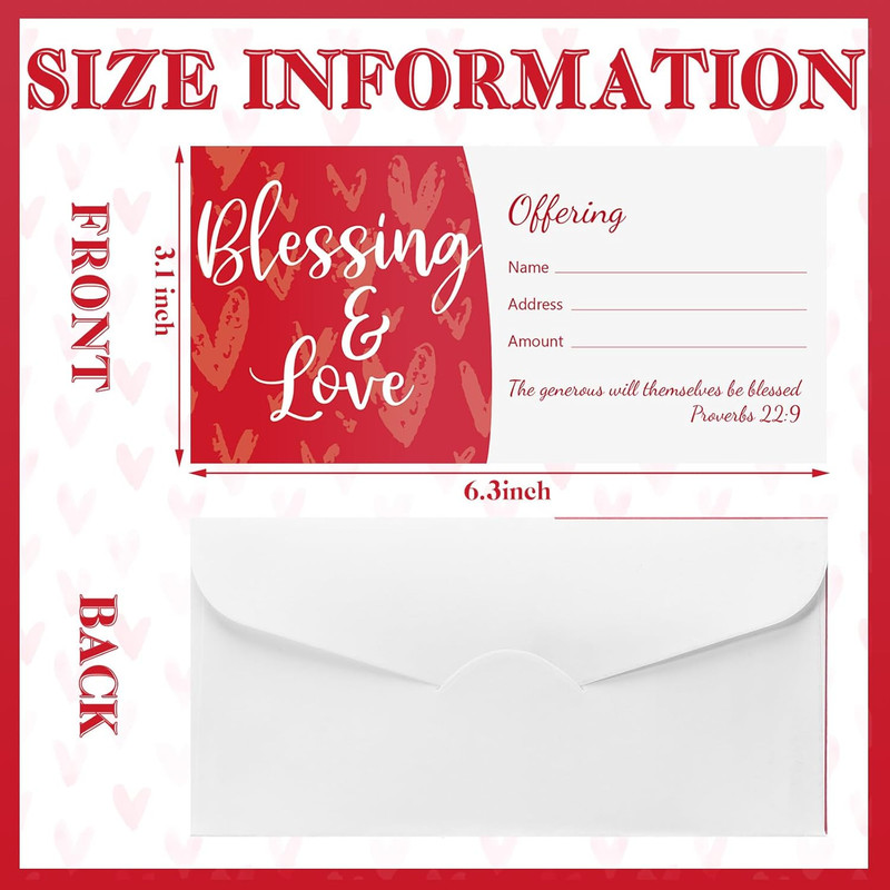 200 Pcs Church Offering Envelopes Tithe and Offering Envelopes for Church Blessi gallery