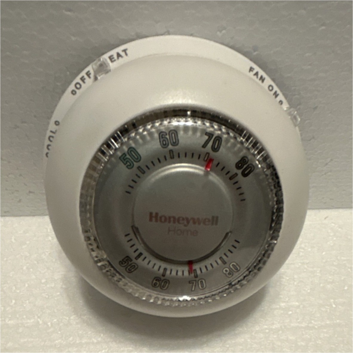 Honeywell Home Round Non-Programmable Thermostat White Heat/Cool gallery