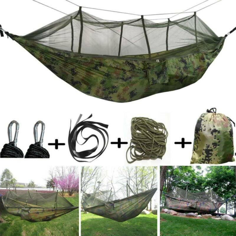 660lbs Portable Double Person Camping Hammock Tent with Mosquito Net Hanging Bed gallery