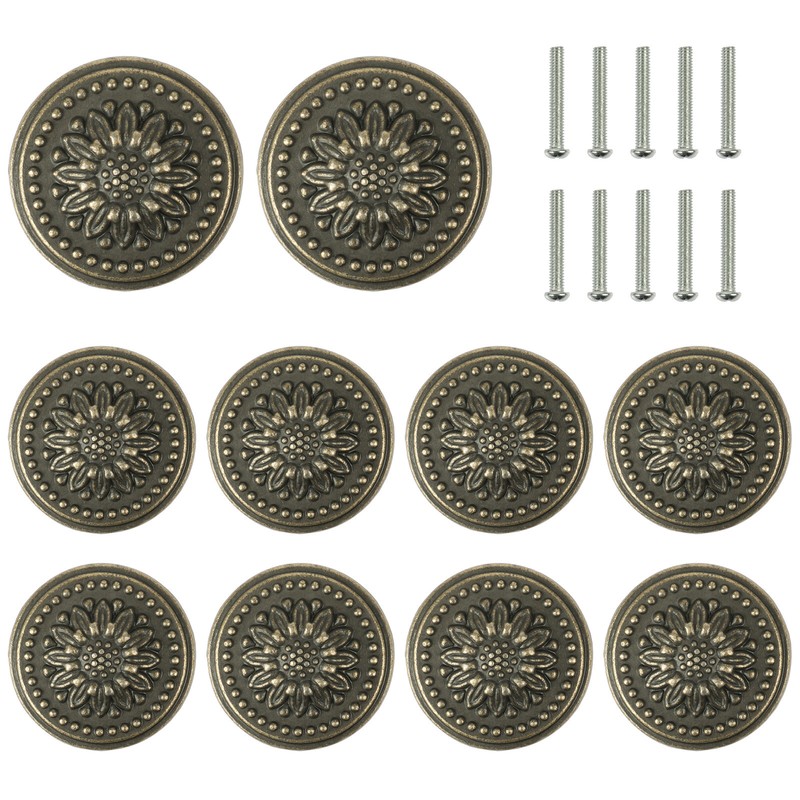 20x Retro Bronze Cabinet Knobs Vintage Antique Dresser Drawer Knobs Hardware US gallery