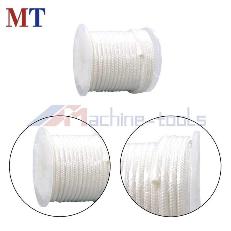5/16" x 100' White Nylon Solid Braid Knot Rope High UV & Abrasion Resistance gallery