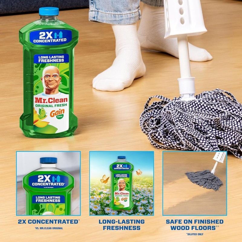 Mr. Clean 2X Concentrated Multi Surface Cleaner with Gain Original Scent 41 oz gallery