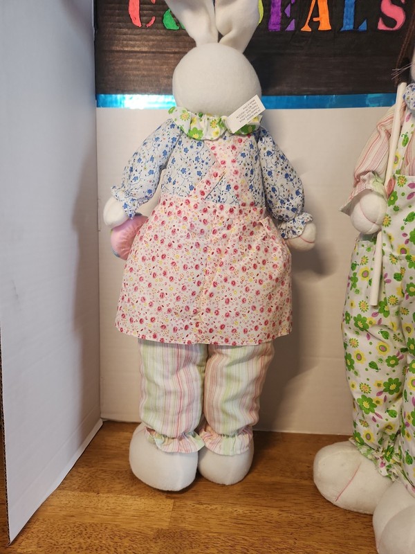Easter Bunny Door Greeter Set Handerson 2012 Porch Rabbits Standing gallery